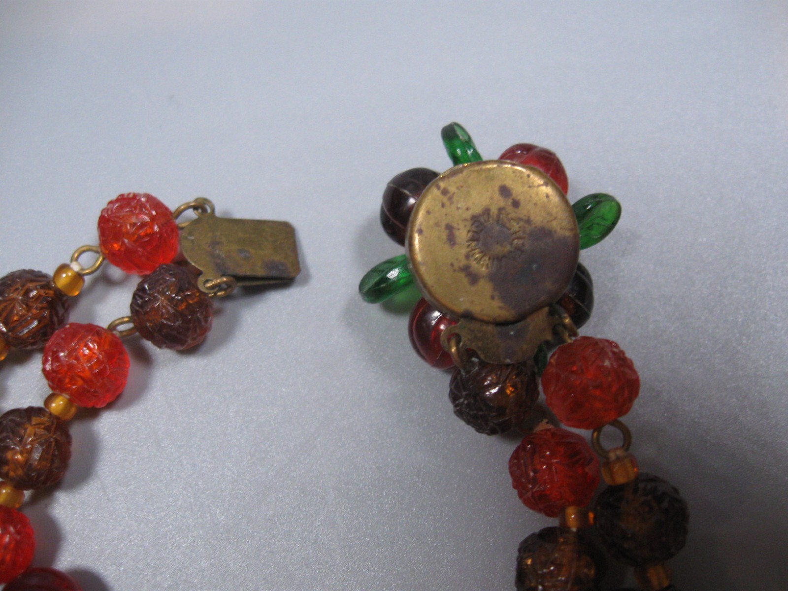 Vintage 3 Strand Necklace Plastic/Resin?