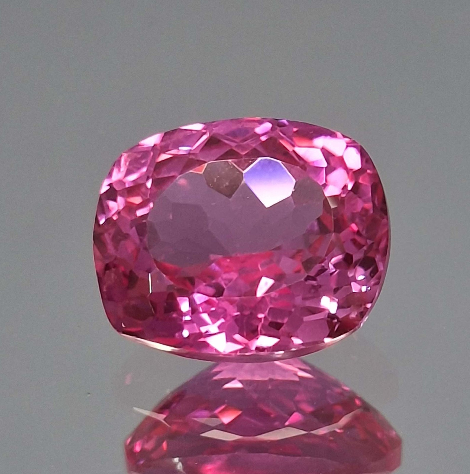 Glossy Pink Sapphire Natural Cushion Cut 14-16 Ct Certified Loose Gemstone RK288