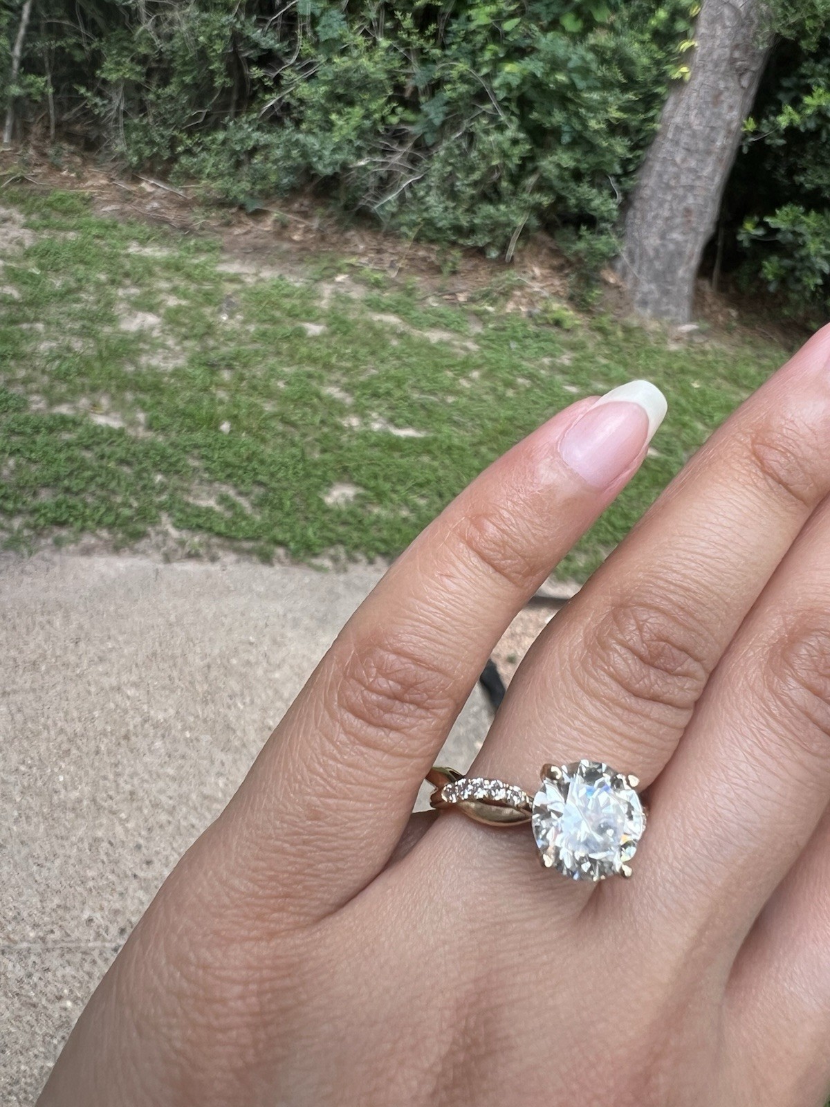 14k Diamond Engagement Ring 2.96 Ct Center VVS2 Ideal Cut 3.71 Cttw New