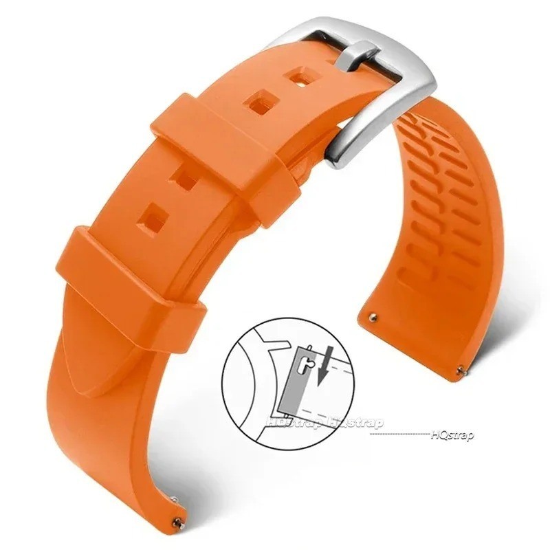 18mm 20mm 22mm Soft Silicone Watch Band Divers Replacement Strap Quick Release