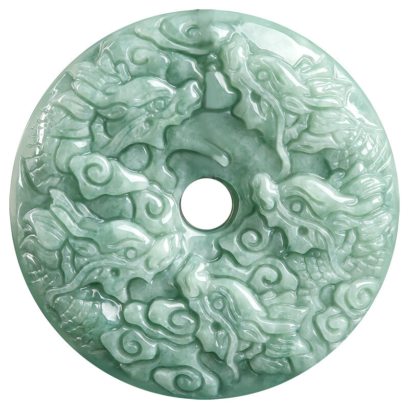 Jade Dragon Necklace Pendant Peace Buckle Jadeite Necklace Men Women JewelryGift