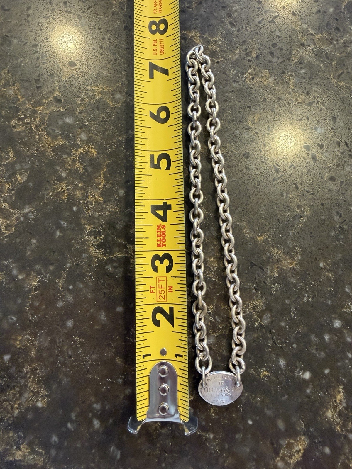 Tiffany & Co. – Vintage “Please Return To Tiffany” Oval Tag Necklace 14-15 Inch