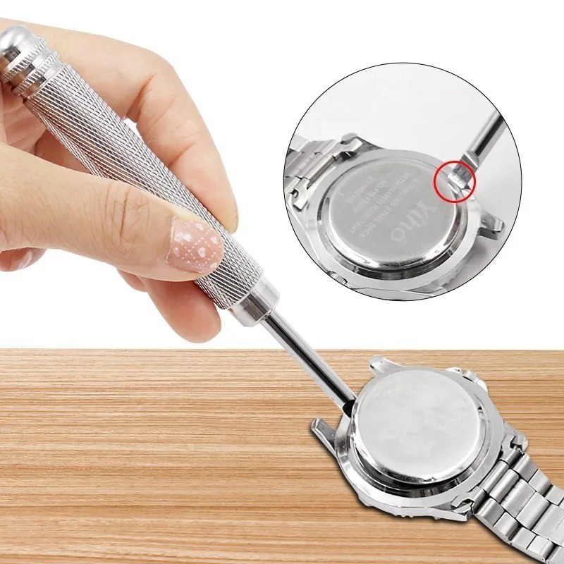 Watch Back Case Opener Knife Metal Pry Tool for Watch Battery Repair Kit