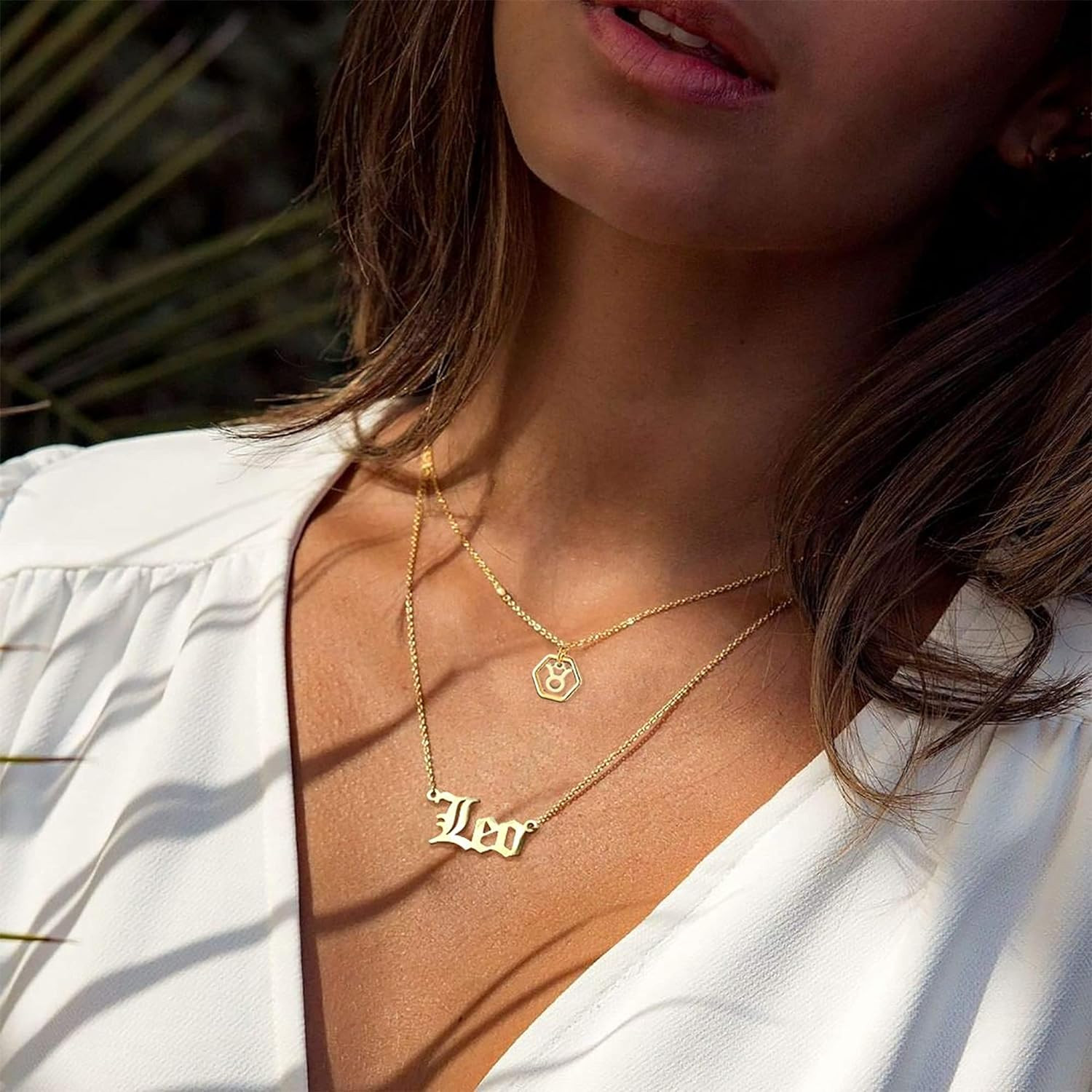 18K Gold Plated Astrology Necklace for Women Jewelry,12 Zodiac Pendant Horoscope