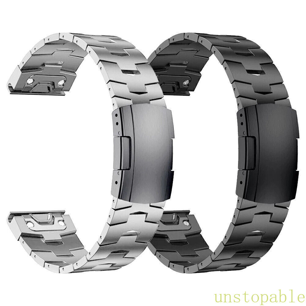 For Garmin Fenix 7X 7 6 6X 5 5X 3 Titanium Quick Metal Watch Band Strap 22/26mm