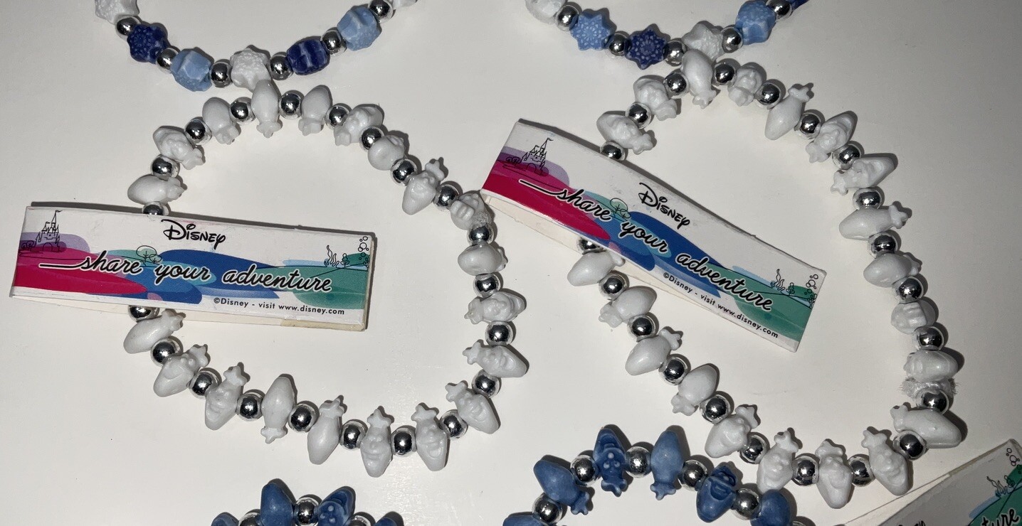 NWT Lot 6 Disney Frozen Olaf & Snowflakes TRRTLZ Friendship Bracelets Blue White