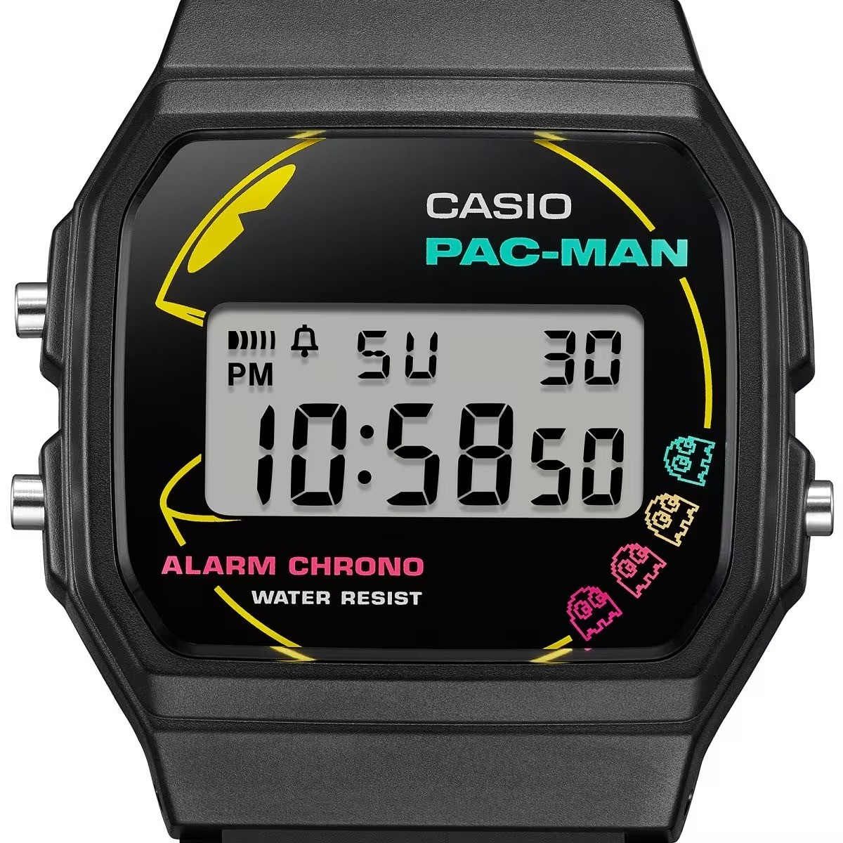 Casio F-91WPC-1A PACMAN Limited Edition Digital Black Dial 35mm New Unisex Watch