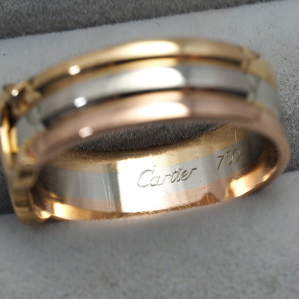 Cartier Ring 2C Double C K18YG/WG/PG US 6 Jewelry