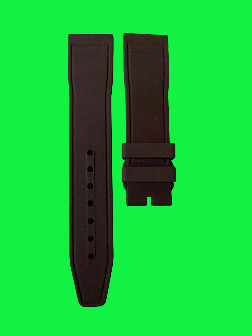 IWC 20 mm brown silicone strap easy fit strap suitable to Watches Portofino