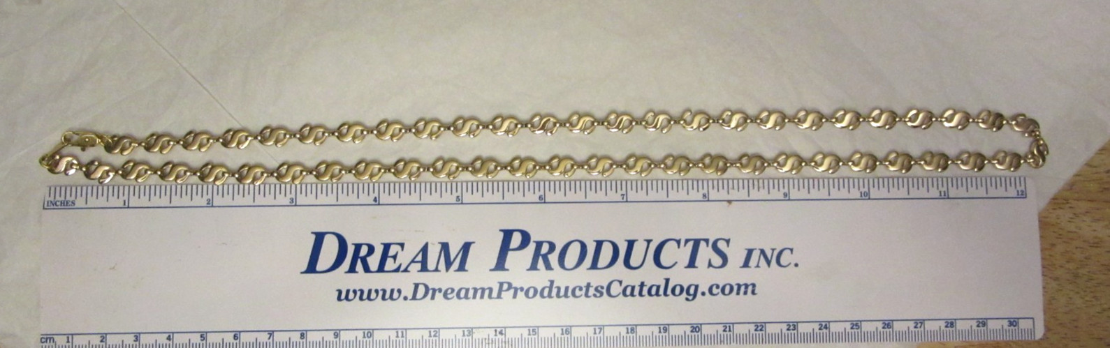 VTG I.O.G. Signed Idaho Opal & Gem Gold Tone Necklace “S” 24 Inch Long