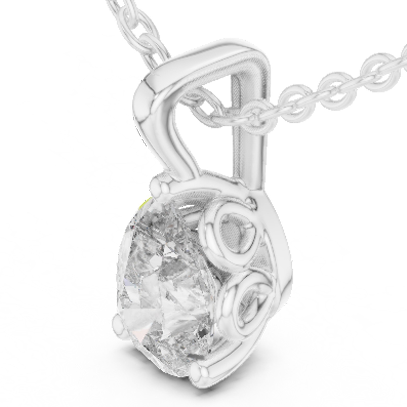 Certified Natural Diamond Cocktail Party Women Gift Pendant 14K Gold Over