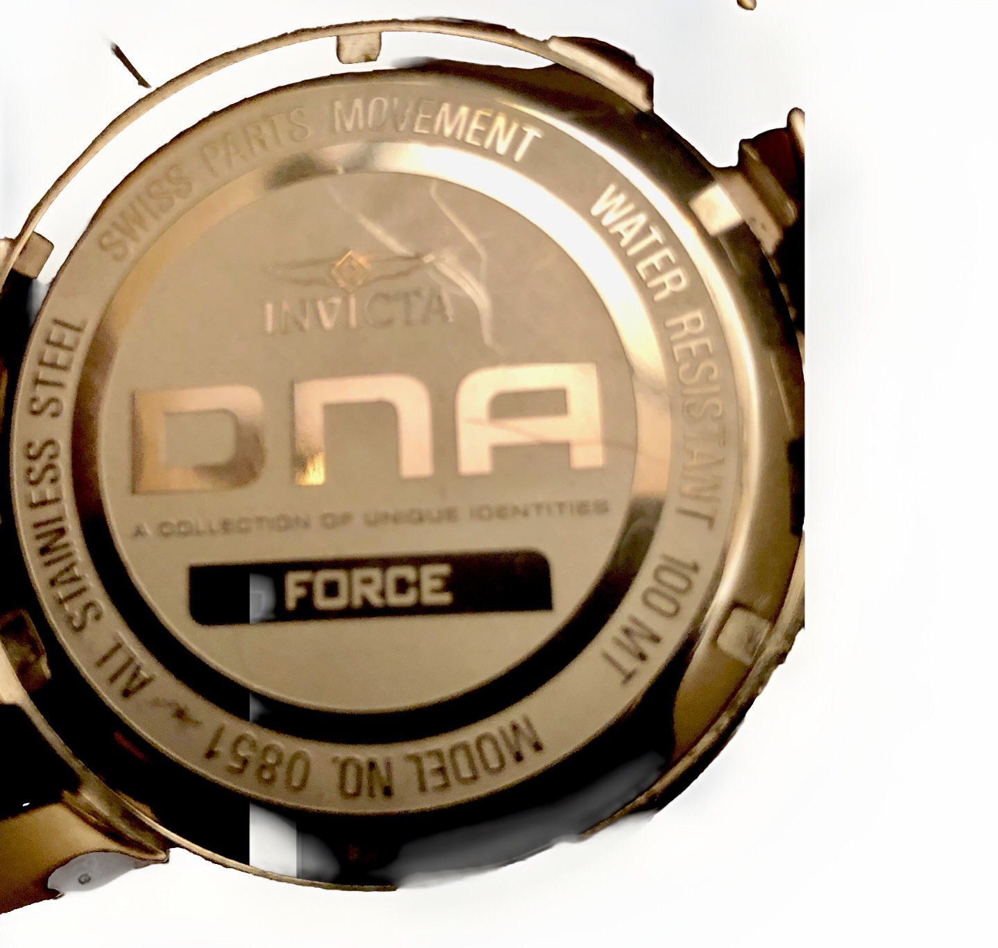 Invicta DNA. Signature II Collection. Waterproof up to 100m. Black band