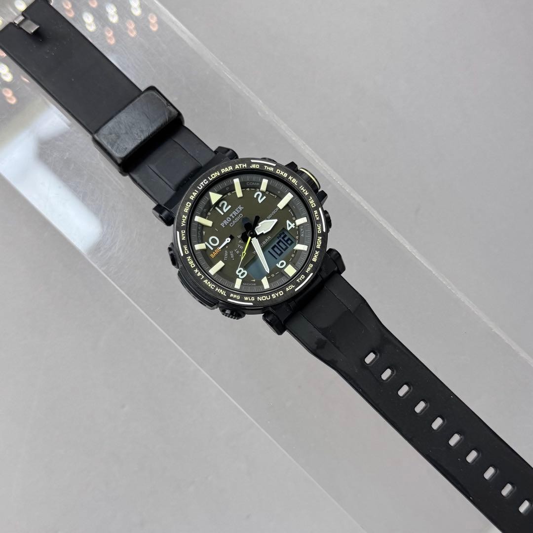 Excellent Condition PROTREK PRG 650YL Tough Solar Black Ana Digi Working