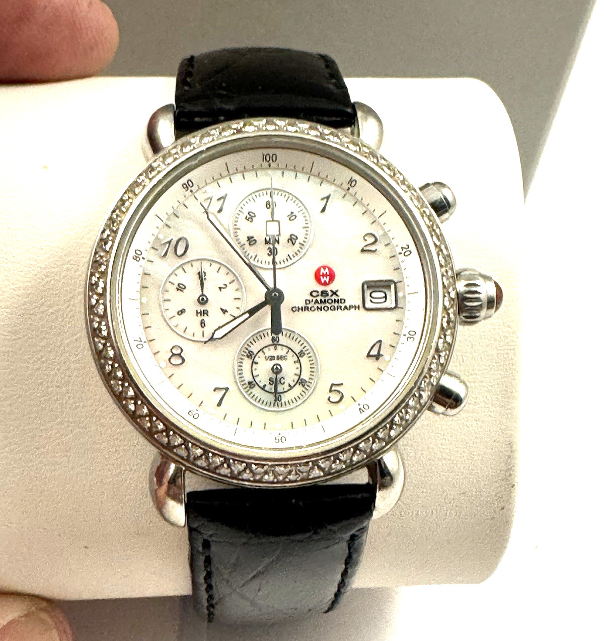 Women’s Michele CSX Diamond Chronograph Dress Watch in Excellent Condition ….