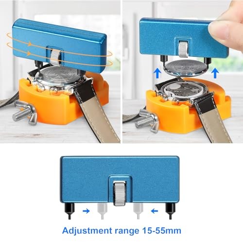 Watch Battery Replacement Tool Kit – Wrench Back Remover for Rotate Open Watch