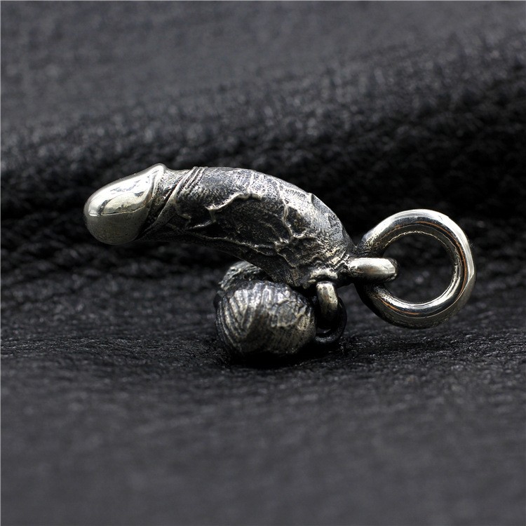 “Bad Taste” Dick Phallus Pendant S925 Silver Good Luck Virility Charm Fertility