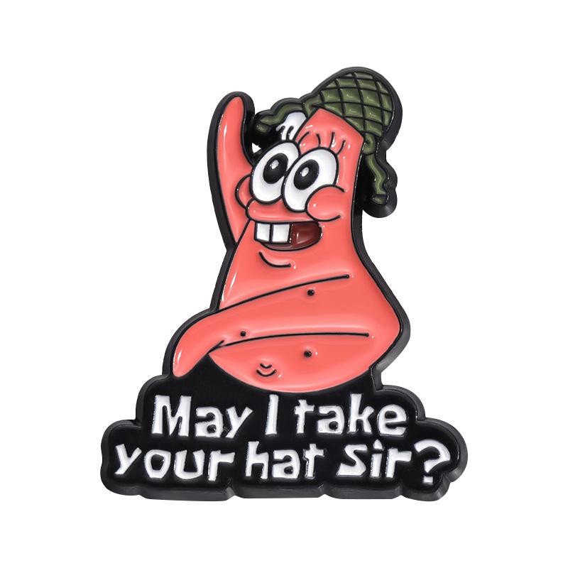 Patrick Star Enamel Pin Spongebob Squarepants Brooch Metal Enamel Badge Pin!