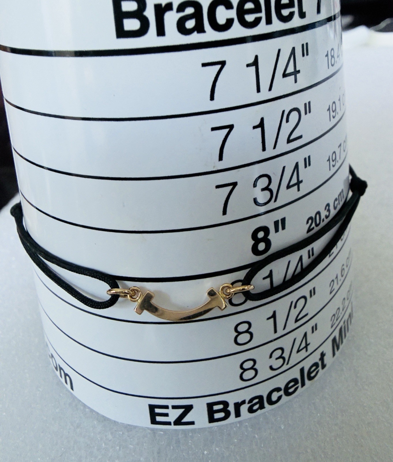 Tiffany & Co. Bracelet T Smile 71393968 Polyester Black Cord #M-XL 750RG