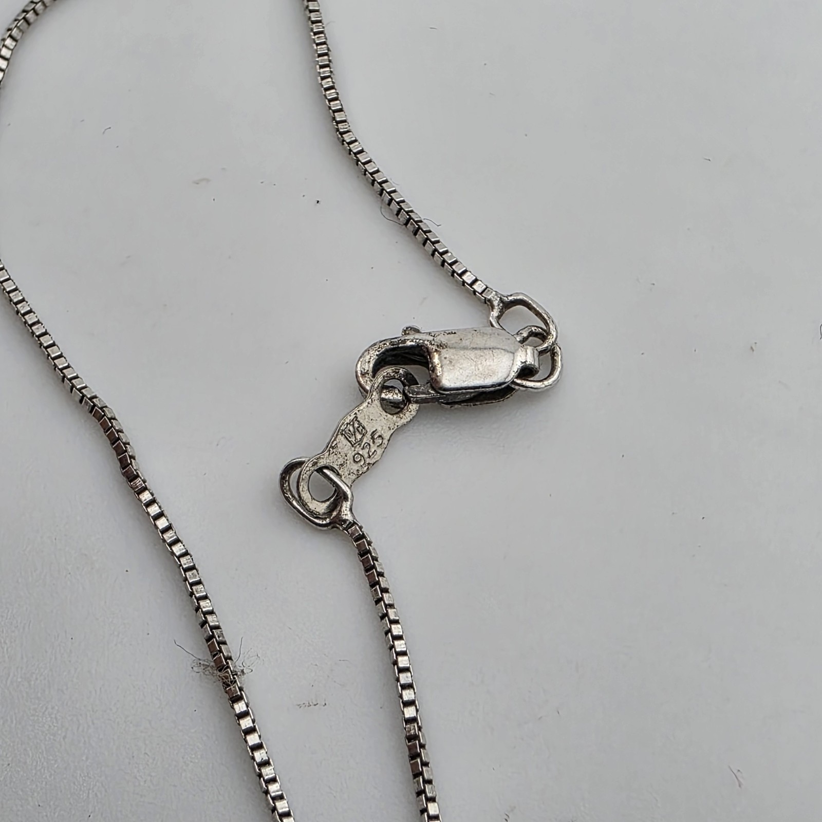 925 Silver Necklace 20″ Box Chain Star Pendant None STERLING SILVER