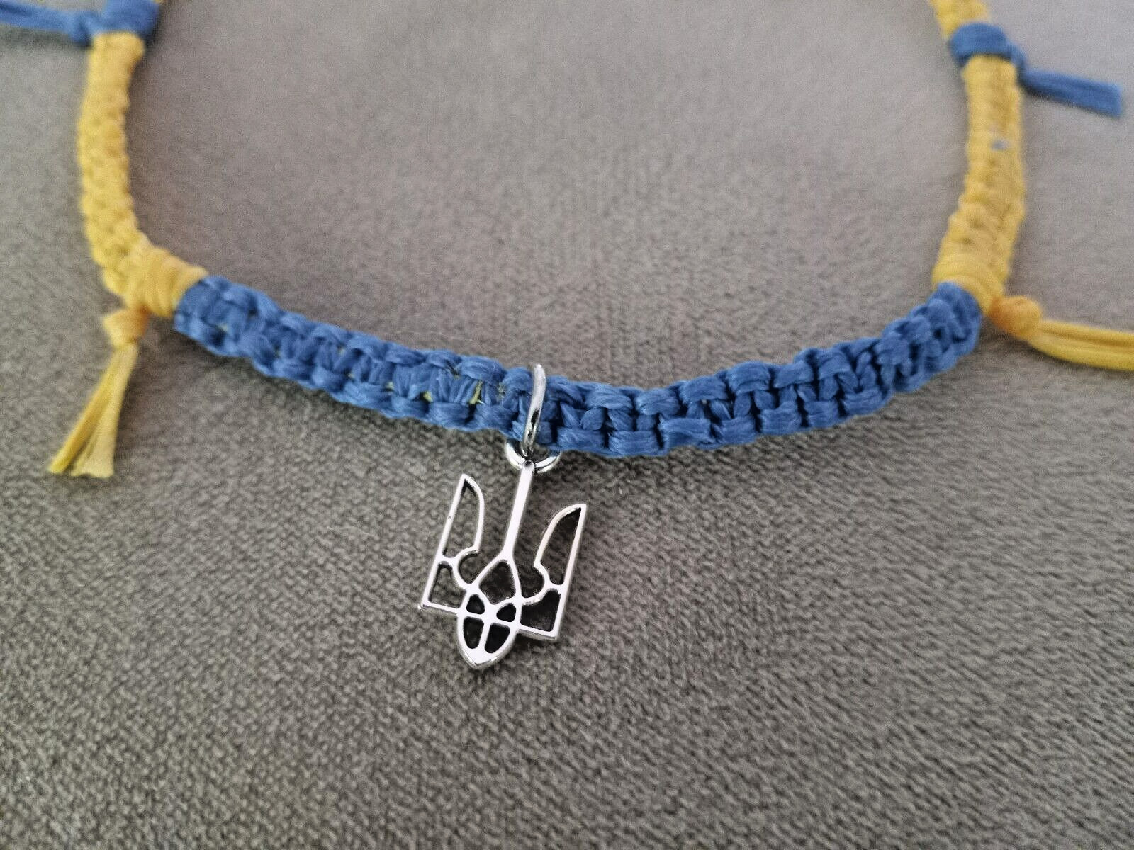 Ukraine Tryzub Trident Choker Necklace & Bracelet Set