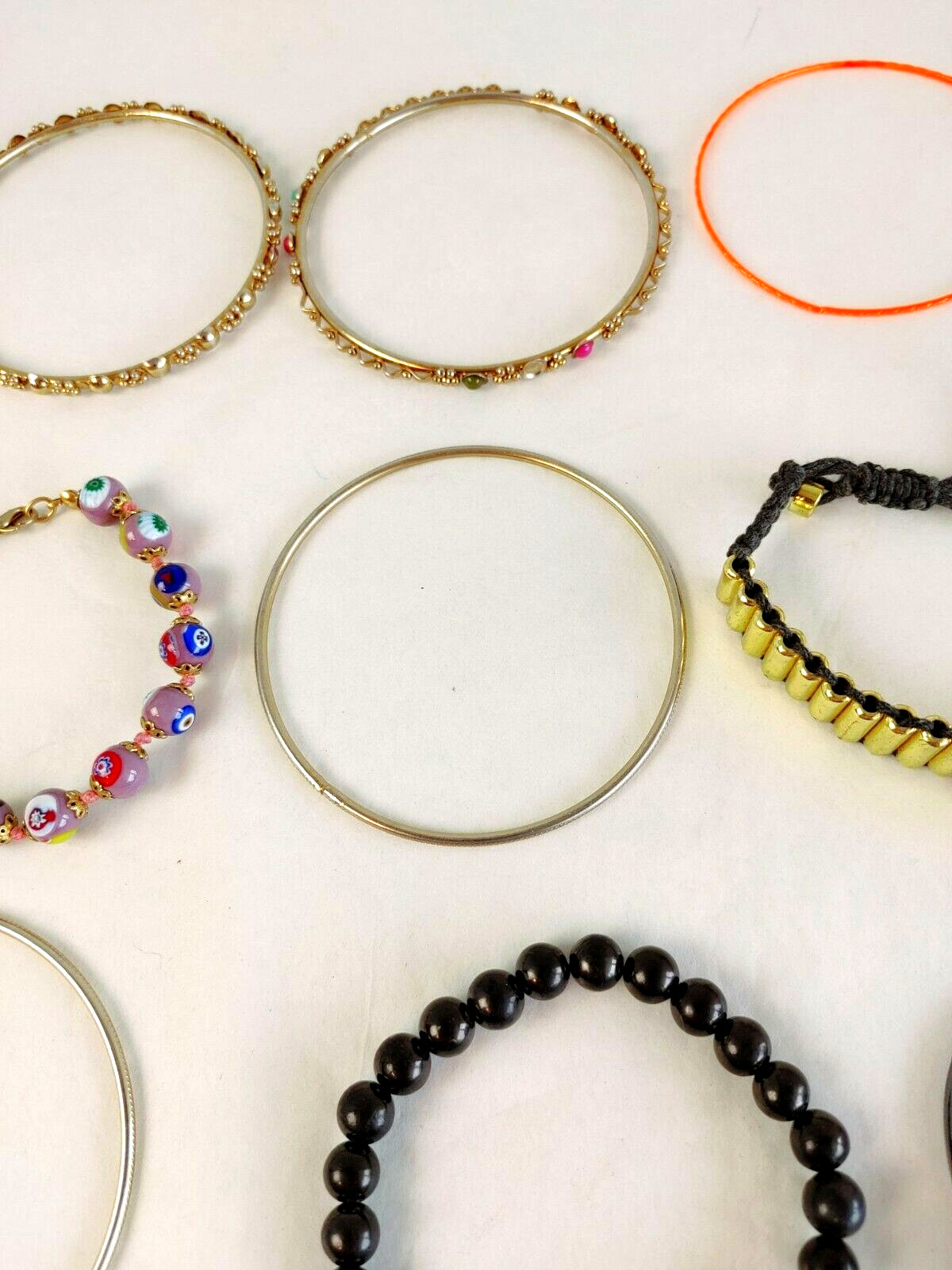 Mixed Lot of 18 Bracelets Bangle, Stretch, Charm, Cuff & Band As Pictured #17544