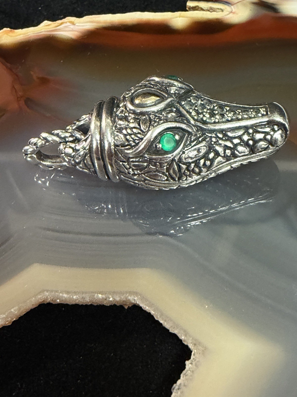 JOHN HARDY JAI Sterling 14K Accent Alligator/Crocodile PENDANT