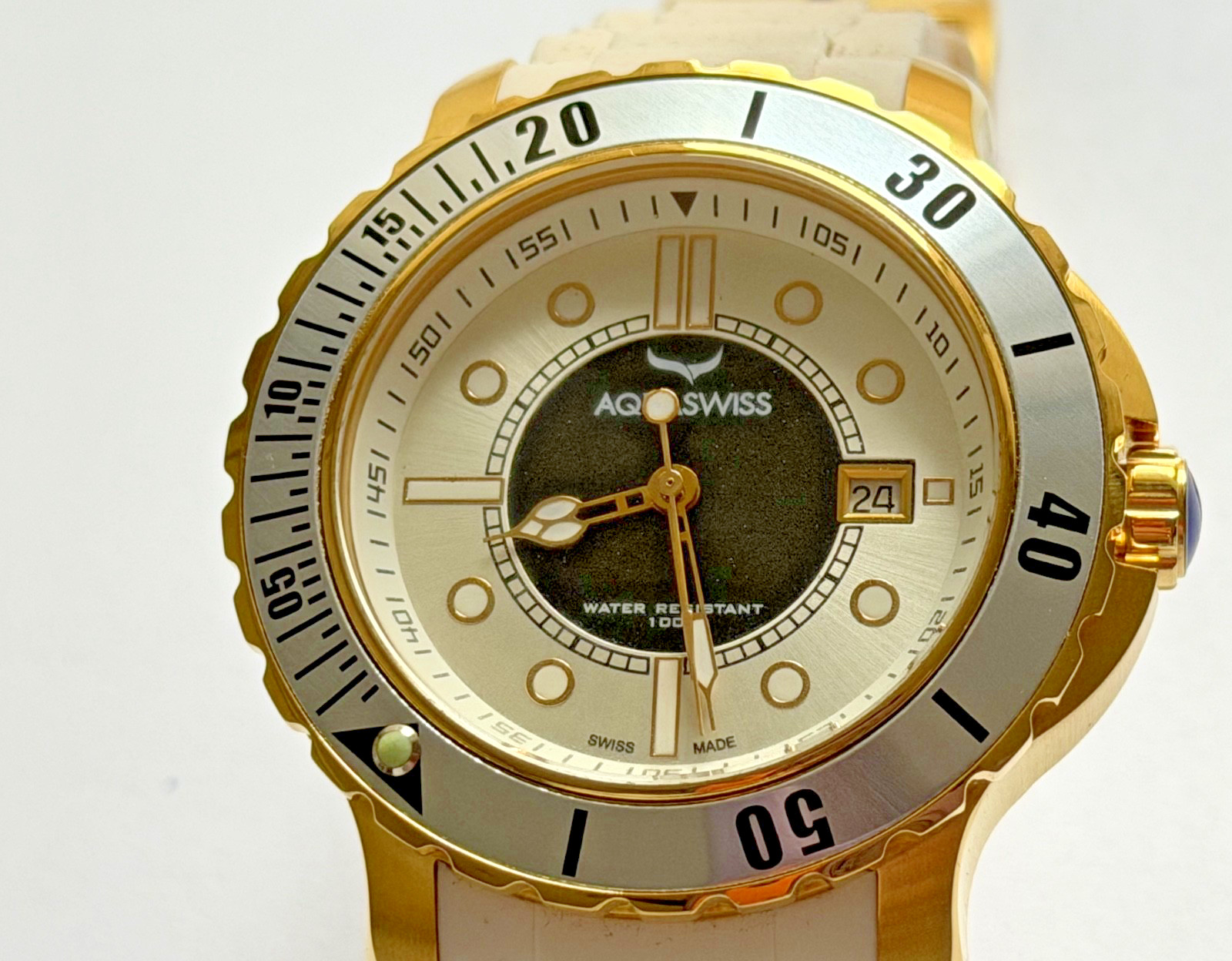 AQUASWISS RUGGED RUO996G 0498 QUARTZ SWISS MOVEMENT MEN”S WATCH