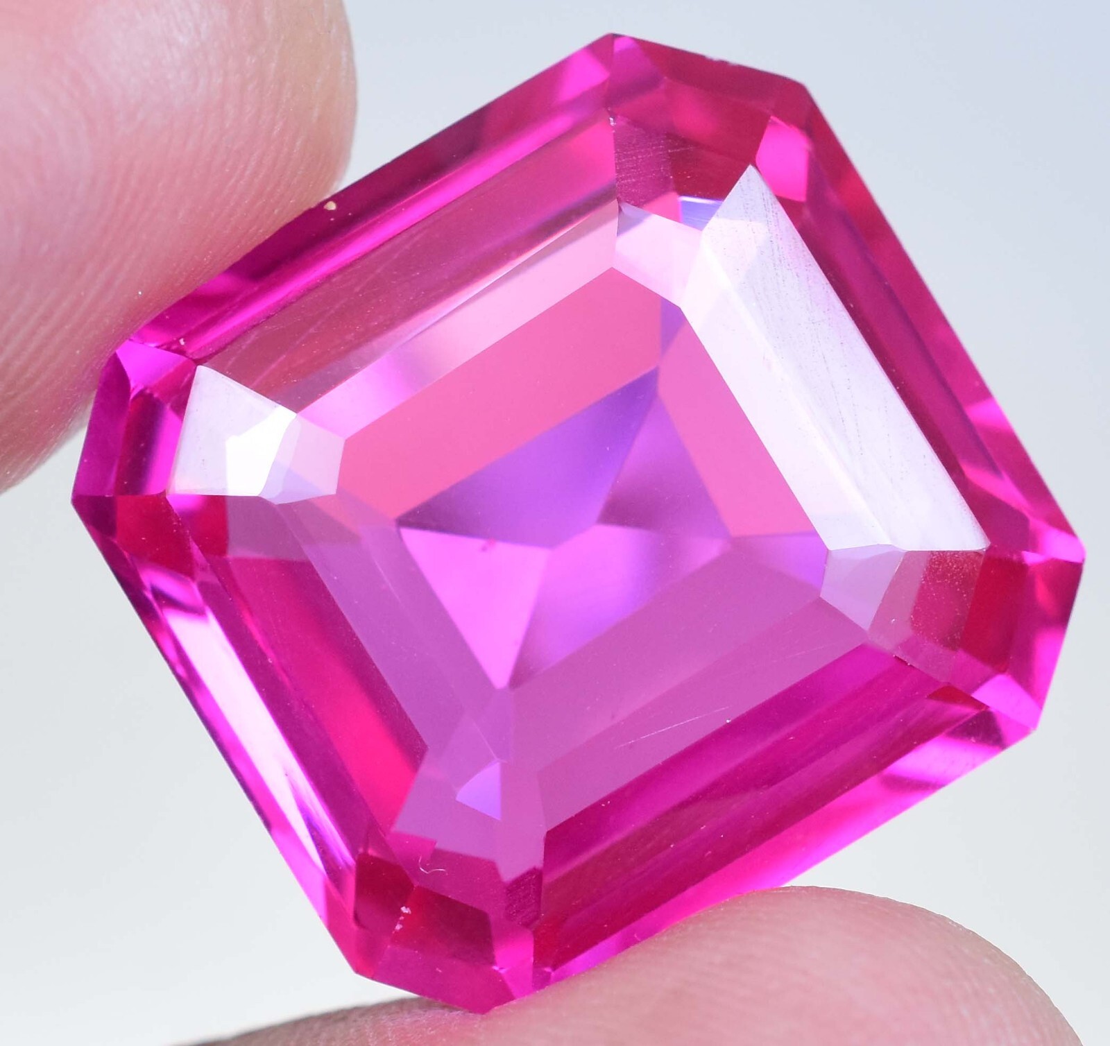 Flawless Natural Mogok Rose Pink Ruby 48.45 Ct Octagon Shape Certified Gemstone