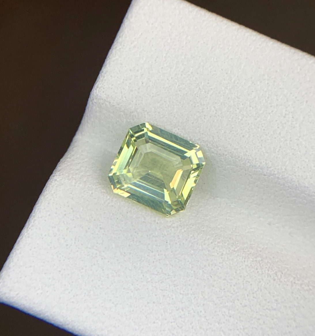 2.05ct Natural Chrysoberyl SQ 8x7mm Cream Yellow Green 100% Genuine Natural