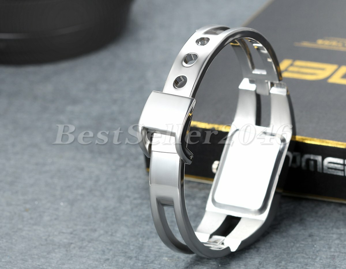 Women’s Causal Square Dial Stainless Steel Bangle Quartz Analog Wrist Watches