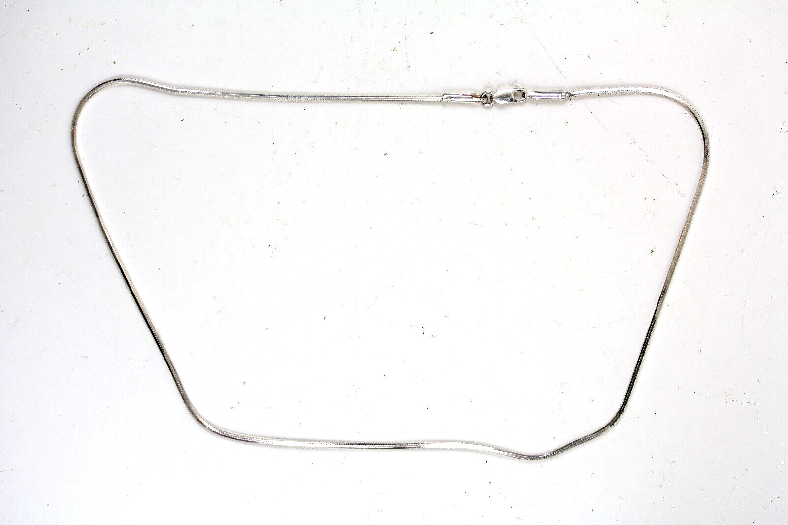VINTAGE DIAMOND CUT SNAKE ITALY STERLING SILVER 925 18.5″ NECKLACE CHAIN CLASSIC