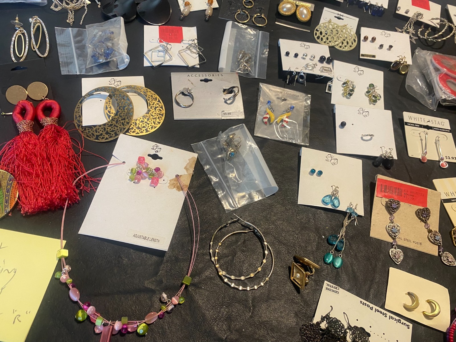 huge lot 80+ pairs earrings earring dangle stud hoop clip shop estate mix “R”