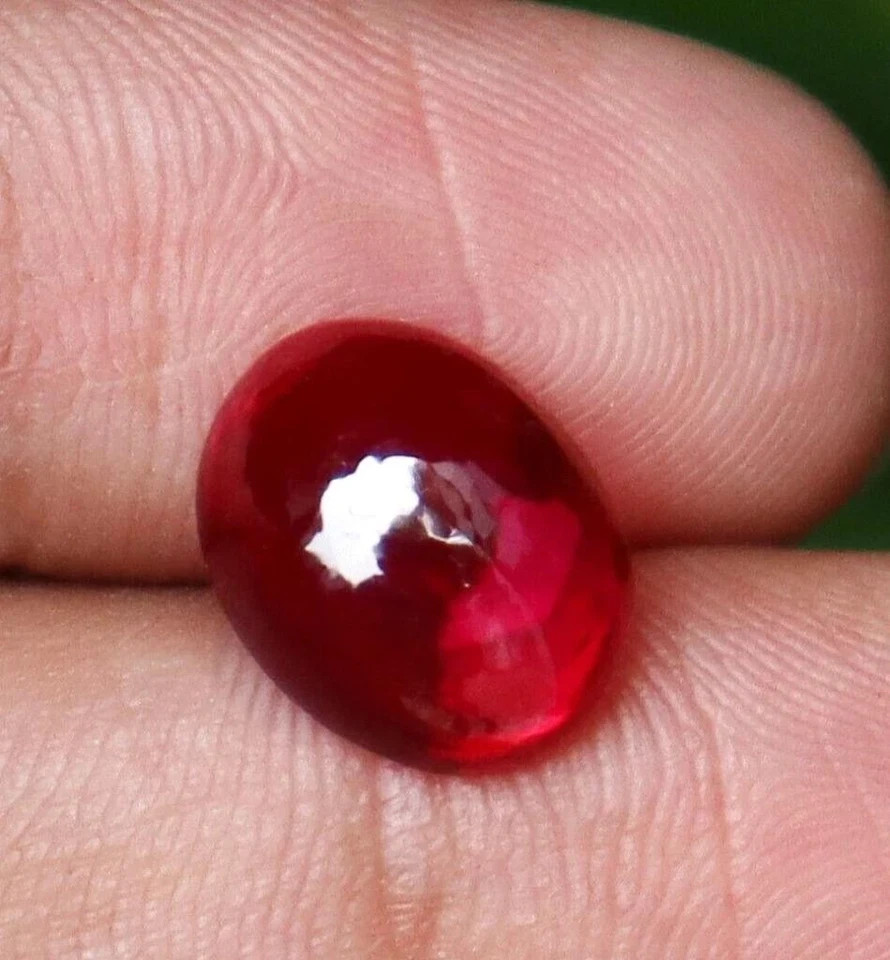 Red Ruby Cabochon Oval Cut Loose Gemstone Natural Mozambique Certified 8.50 Ct