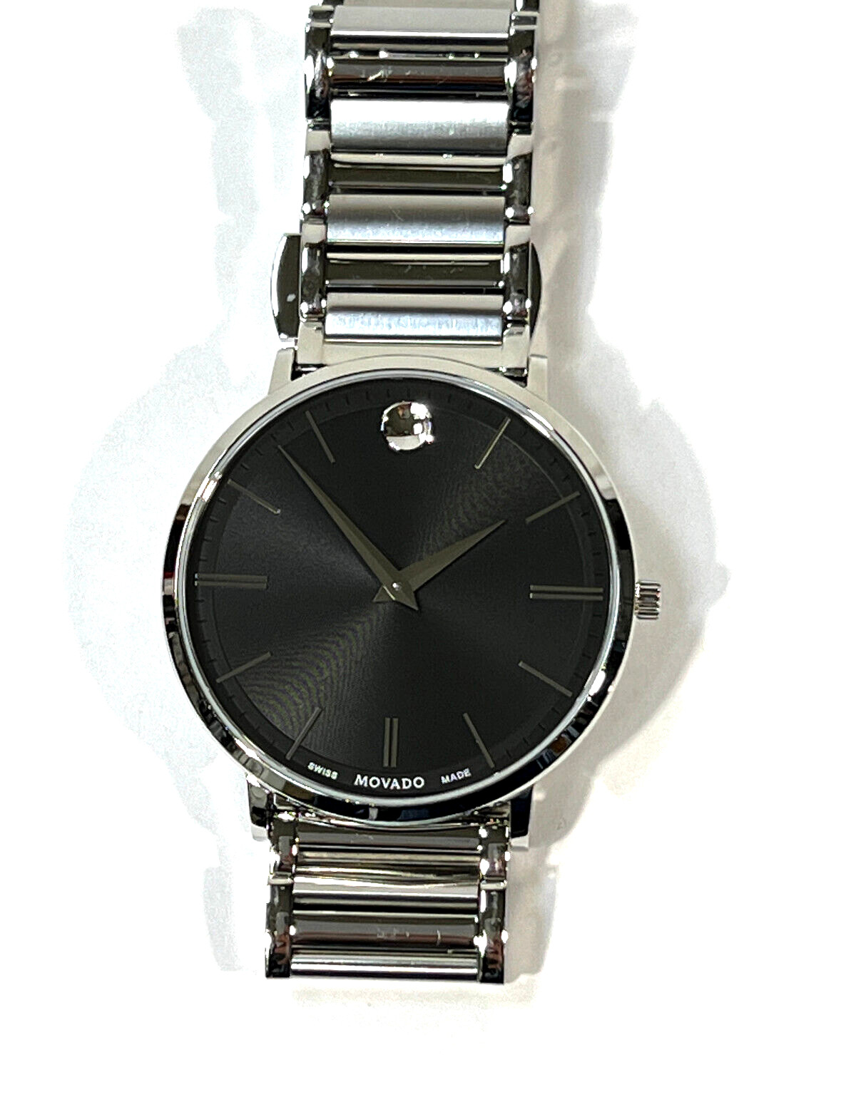 Movado Ultra Slim 40mm Stainless Steel Black Dial Swiss Men’s Watch