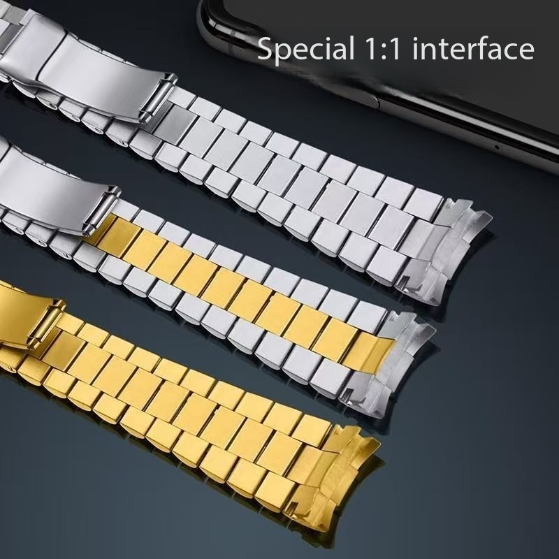 Suitable for Rolex solid curved steel strap 20 21mm strap