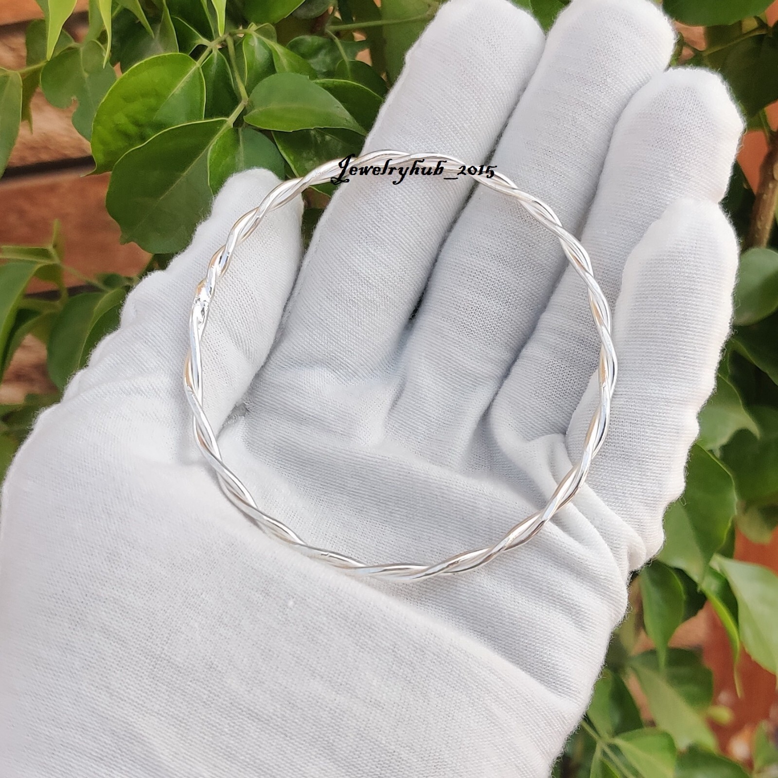 Two Wire Rolled Bangle 925 Sterling Silver Handmade Jewelry Gift For Her PG024