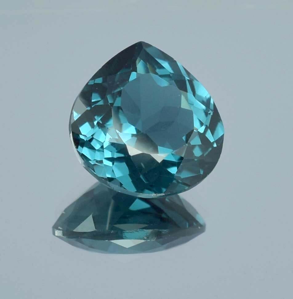 AAA 6.60 Ct Natural Indicolite Blue Green Tourmaline Loose Heart Cut Gemstone