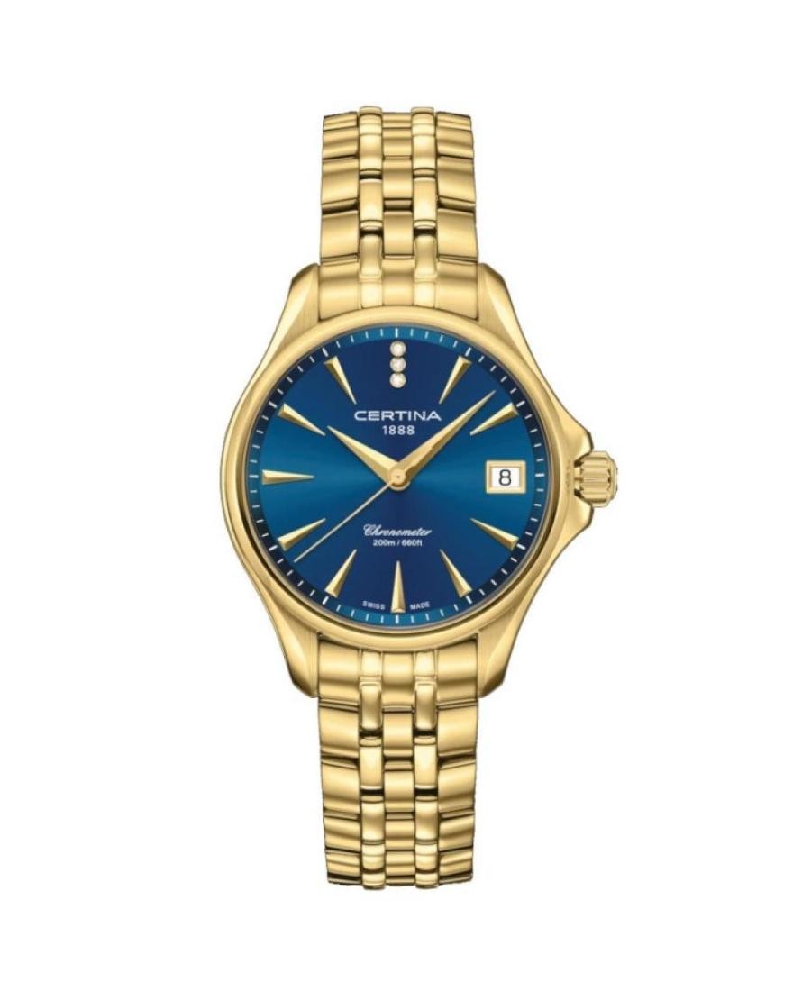 CERTINA Women Analog Quartz Casual Watch Classic Dress Blue Dial Waterproof Roun