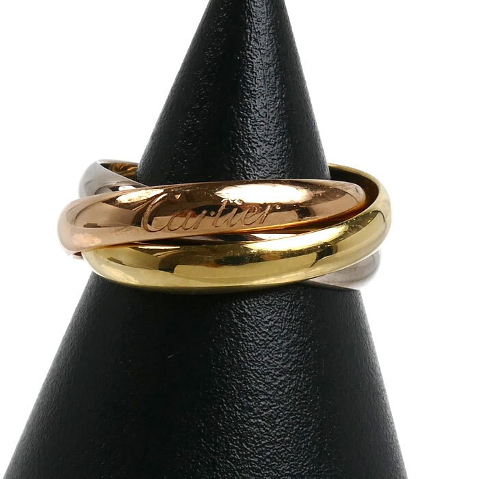 Cartier K18YG PG WG Trinity Ring B4052753 US6-6.25 53 7.4g 651137