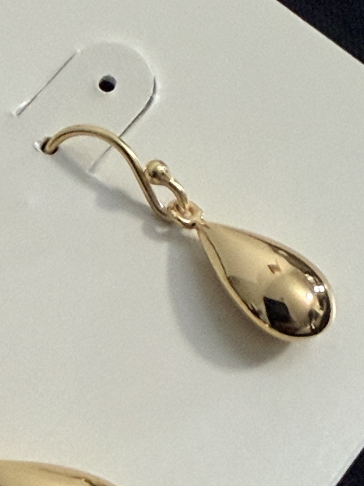 Primavera Italy 24 Karat Gold Over Sterling Tear Drop Earrings New