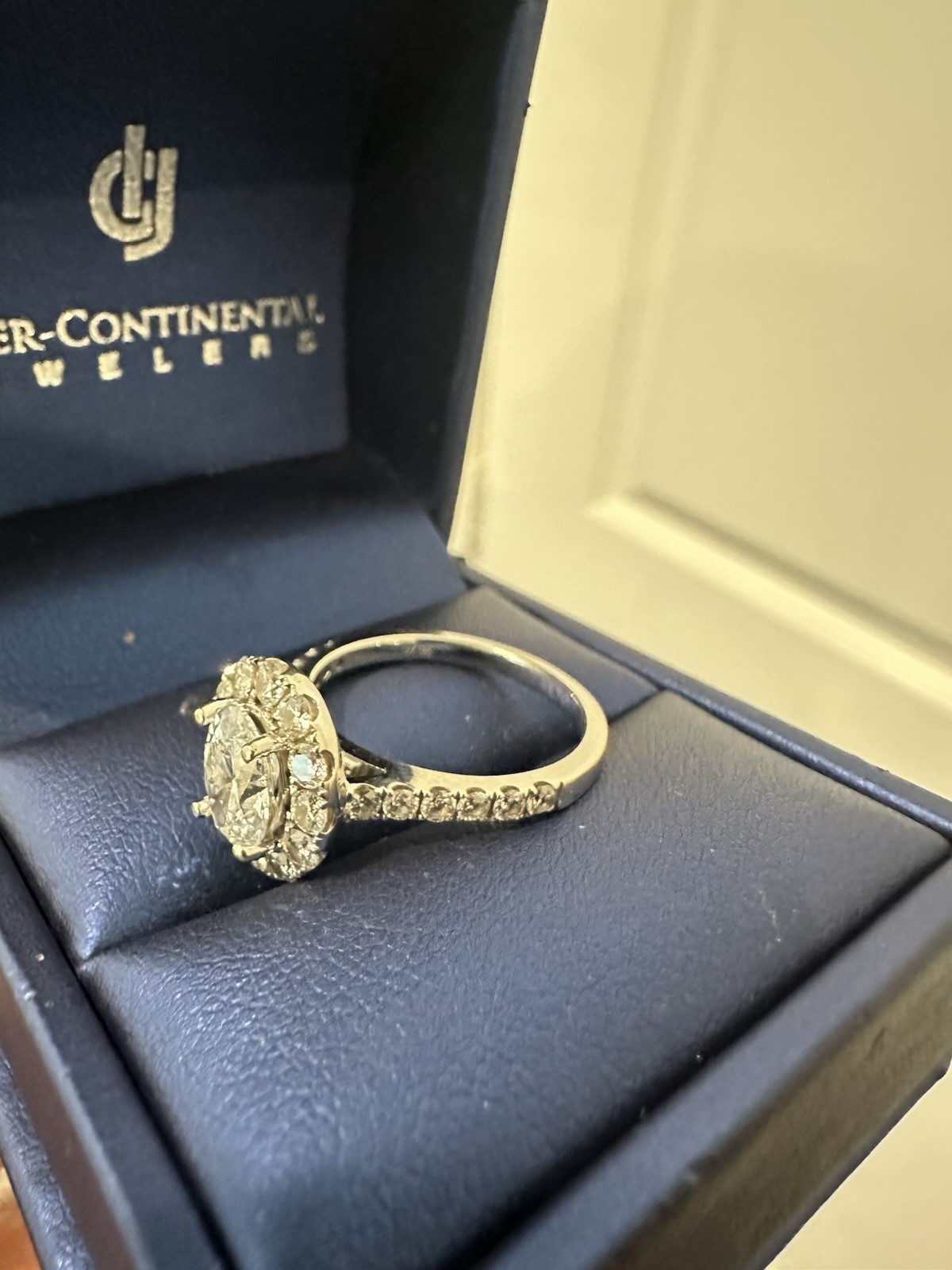 Engagement Ring – 1.97 ctw – 14k White Gold – Lab Created and Natural Diamonds