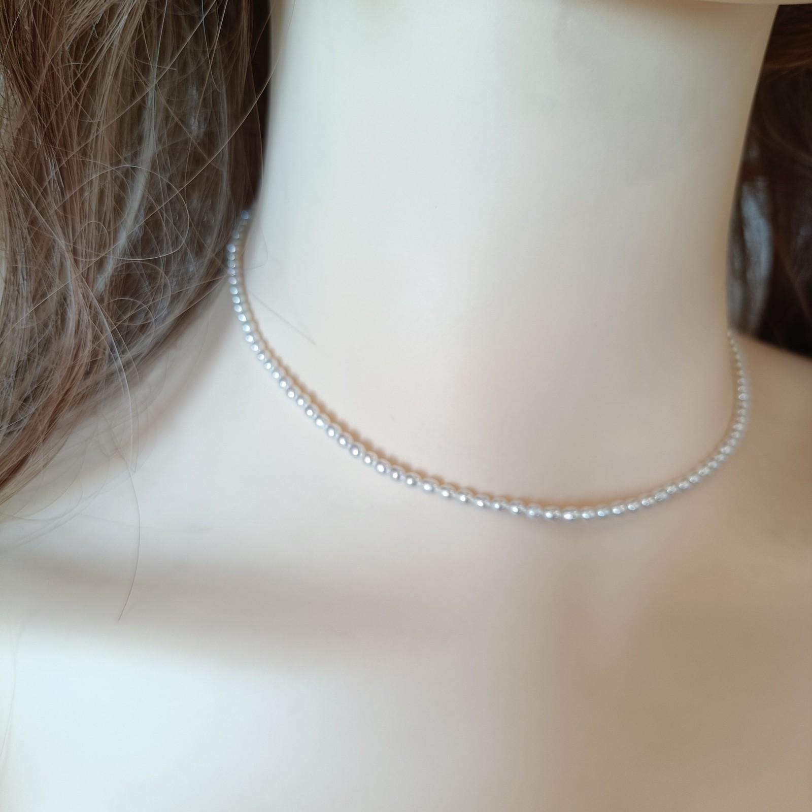 Tiny Real Pearl Choker Necklace | Gold Filled 2-3mm Dainty Bridal Jewelry