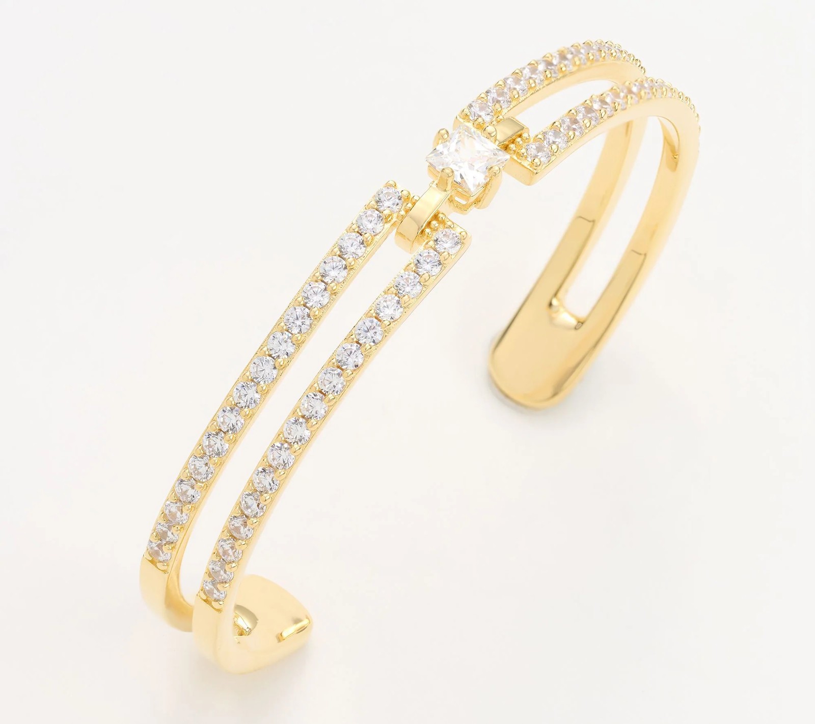 7 CT Lab Created Round Cut Bangle Bracelet 14K Yellow Gold Finish