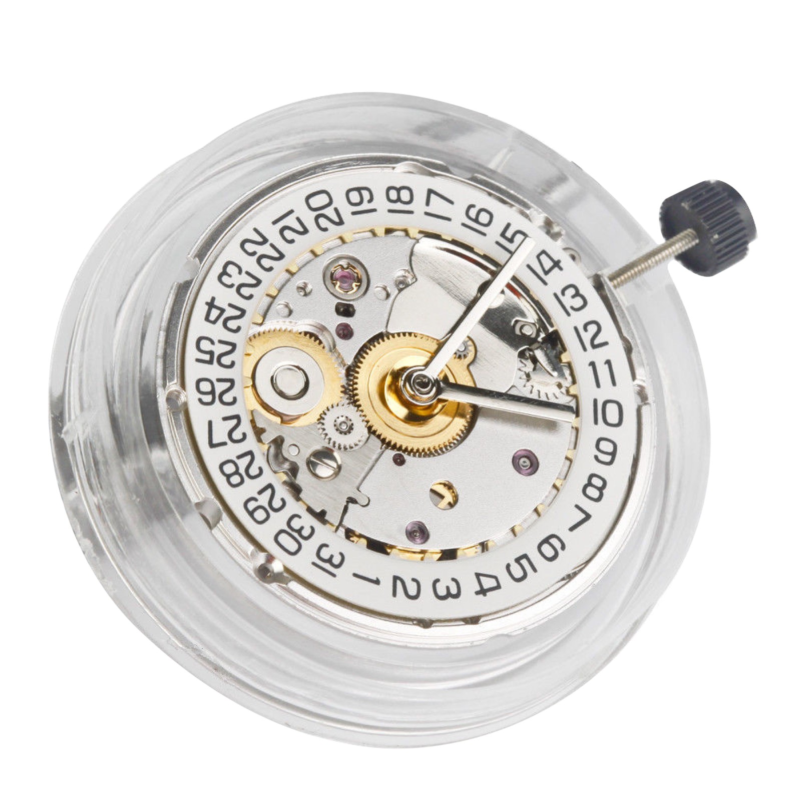 White Retro Clone 25 Jewels Automatic Watch Movement For ETA 2824 2824-2 D