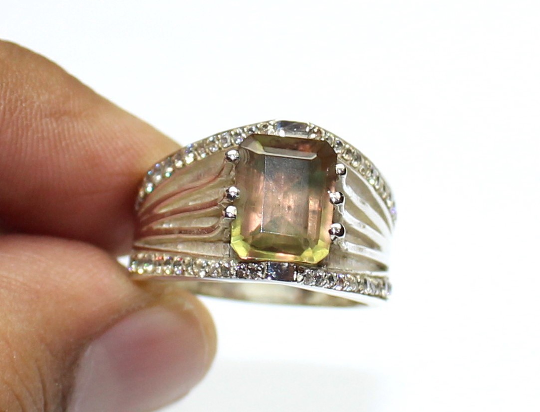 Genuinely Color Change Russian Zultanite Sterling Silver Ring, Alexandrite Ring