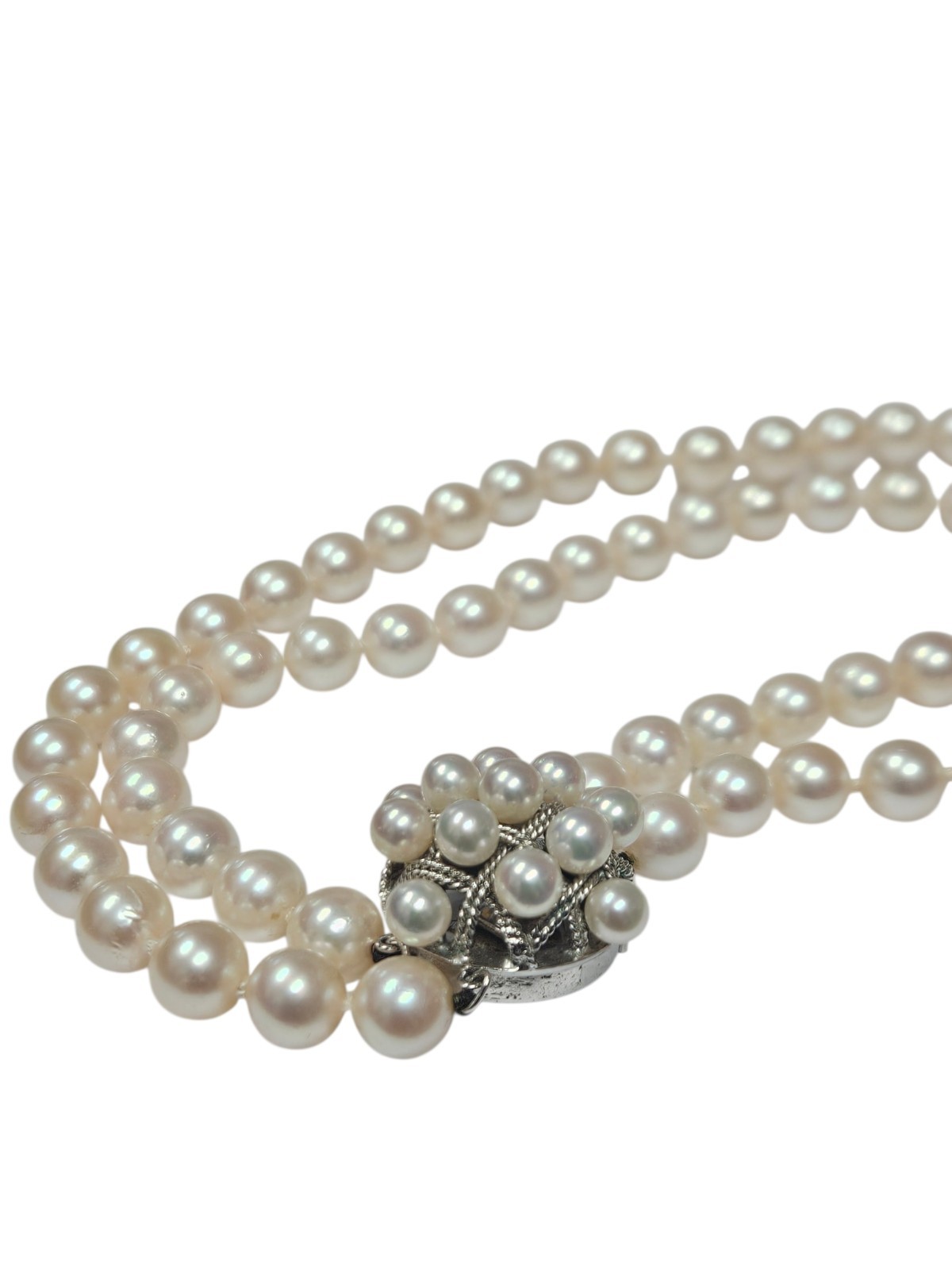 Vintage Convertible 2-in-1 Akoya Cultured Pearl Strand Necklace Choker or Opera