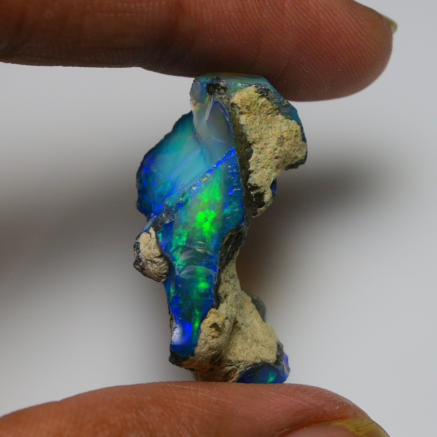 20.00 Ct Natural Black Ethiopian Opal Rough, Fire Opal Gemstone, Welo Opal Raw