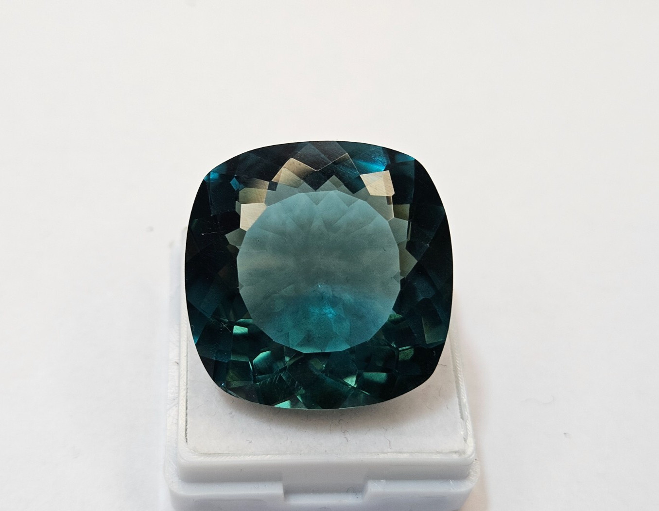Cushion Cut Teal Blue Natural 52-53 Ct Tourmaline EGL Certified Gemstone KH931