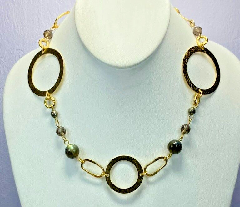 Stephanie Kantis Love Necklace 24k Gold Plated 18″ NWT