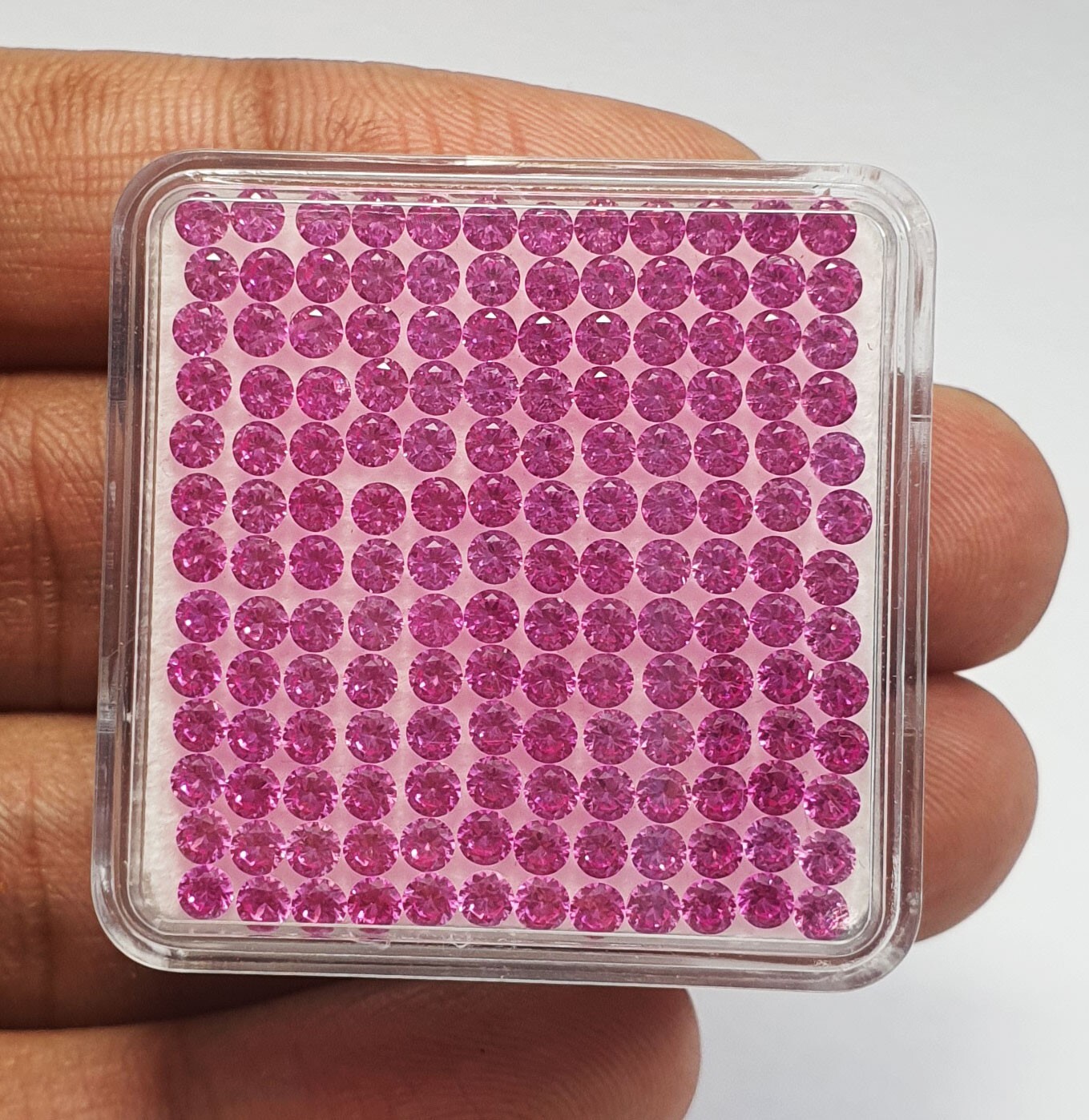 50 Pcs Flawless Ceylon Pink Sapphire Lot Round Diamond Cut Loose Gemstone 2.50MM